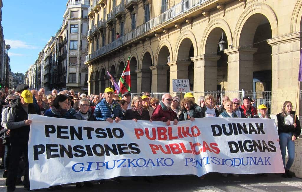 Regionale staking in Baskenland en Navarra voor fatsoenlijk salaris, leven en pensioen