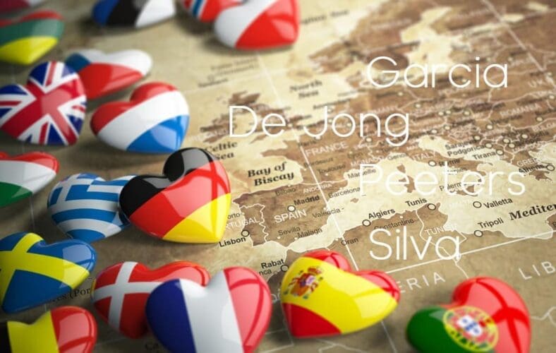 De meest voorkomende achternamen per land zoals García in Spanje