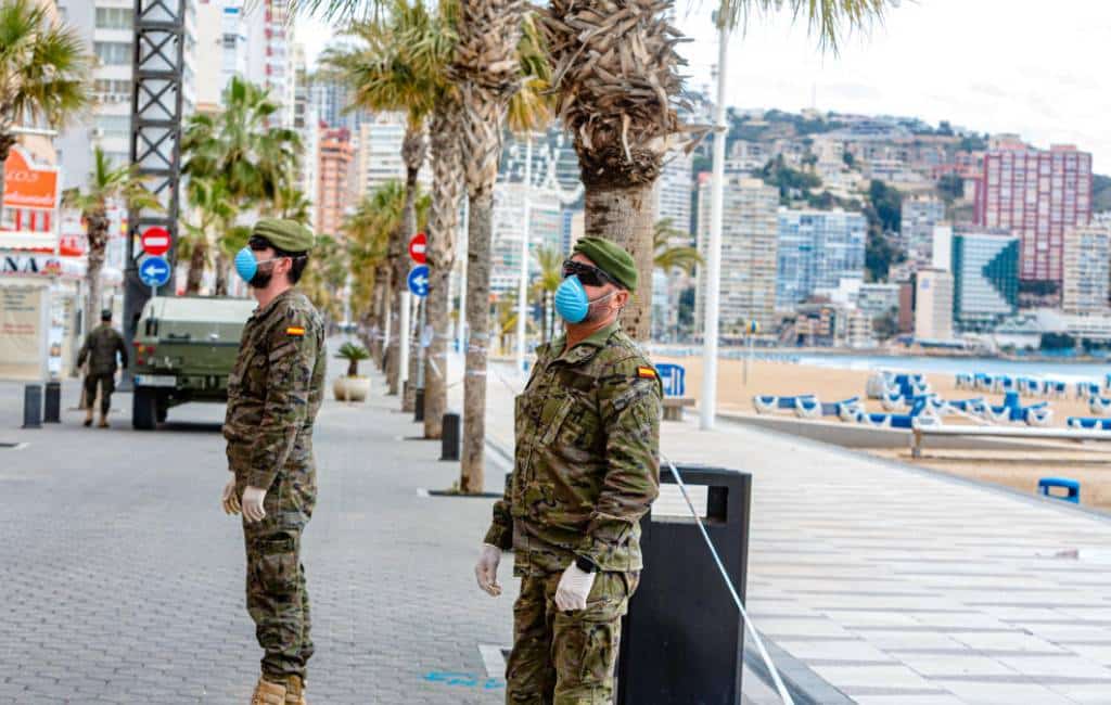 Militairen in plaats van toeristen in Benidorm