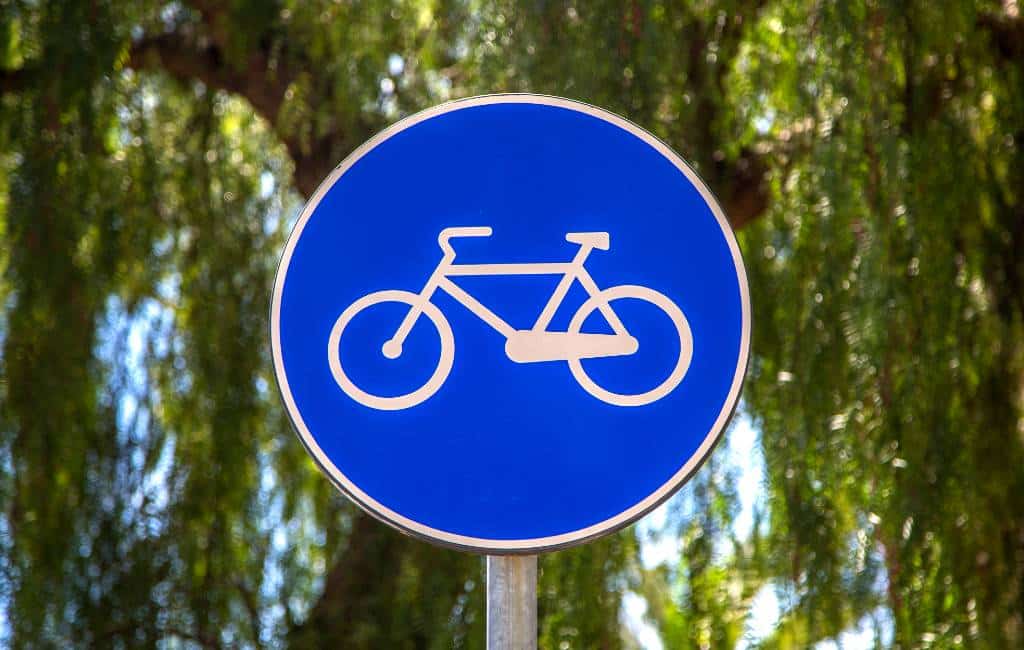Verkeersborden voor fietsers in Spanje