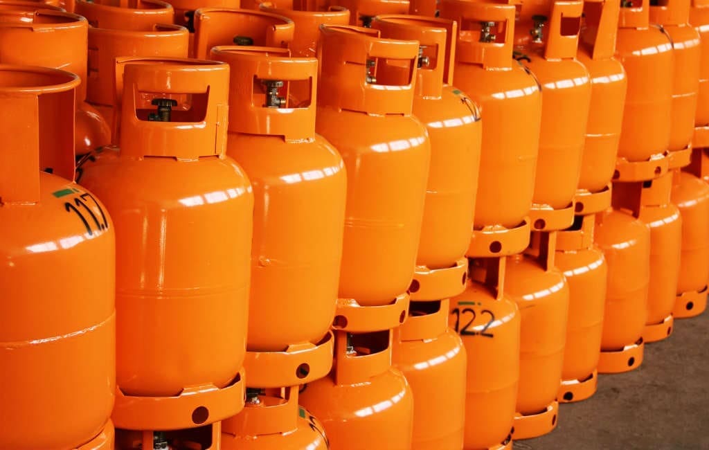 Oranje gekleurde butaangasflessen stijgen opnieuw in prijs in Spanje