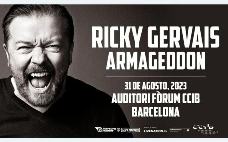 Britse komiek en stand-up comedian Ricky Gervais komt naar Barcelona