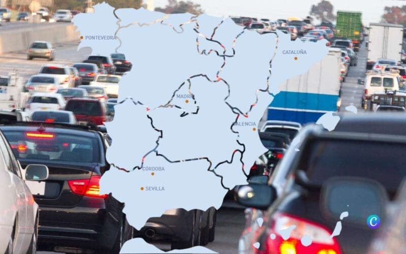 Kaart met huidige milieuzones in Spaanse steden