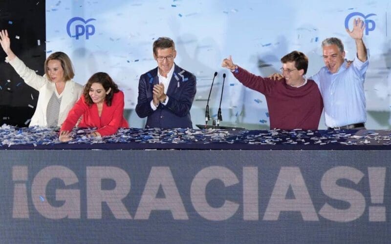 Verkiezingen 28-M: rechts PP neemt op veel plaatsen en regio’s het roer over van links PSOE in Spanje