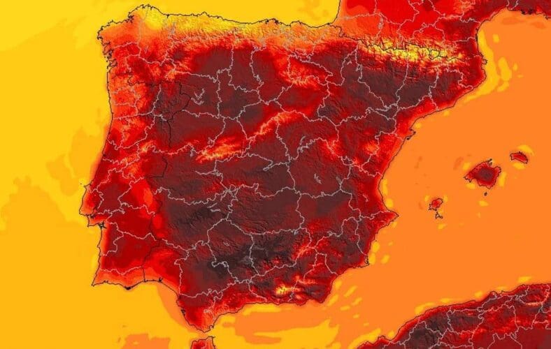 ‘Iberische oven’ in Spanje met extreem hoge temperaturen en 30 weeralarmen tijdens tweede zomer hittegolf