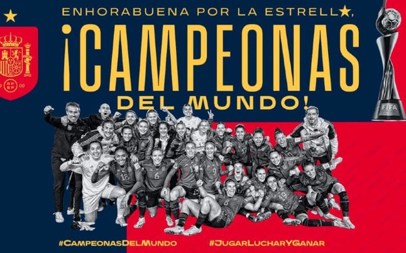 Spanje wint voor het eerst het Wereldkampioenschap Vrouwenvoetbal