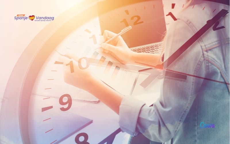 Hoeveel uren werken de Spanjaarden gemiddeld per week?