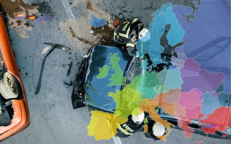 Spanje op de tiende plaats wat betreft verkeersdoden in Europese landen