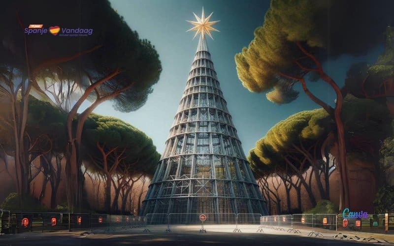 De hoogste kerstboom van Spanje en Europa staat in Cantabrië