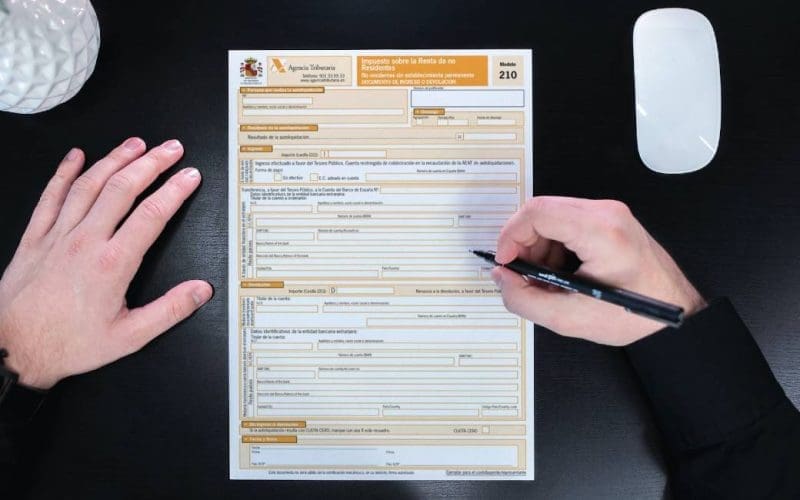 Voor 31 december moeten niet-residenten in Spanje het ‘modelo 210’ formulier invullen