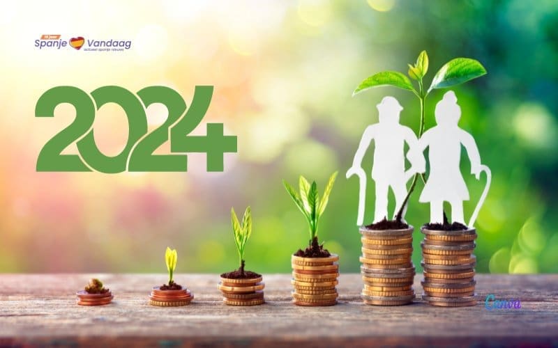 Het ouderdomspensioen zal in 2024 met 500 euro stijgen in Spanje