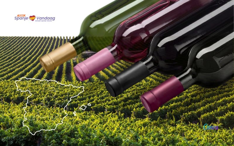 De grootste wijnproducenten ter wereld met Spanje op de derde plaats