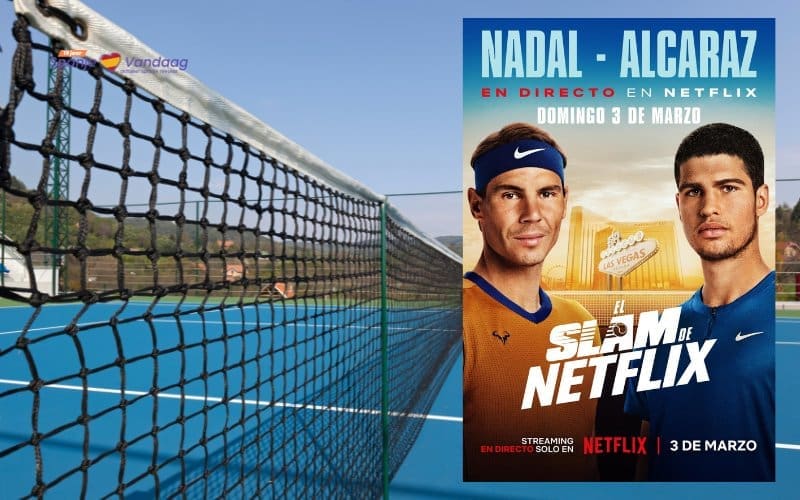 Rafael Nadal en Carlos Alcaraz tegenover elkaar voor ‘The Netflix Slam’ in Las Vegas
