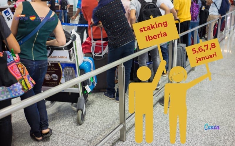 Staking van grondpersoneel in Spanje treft reizigers in het nieuwe jaar