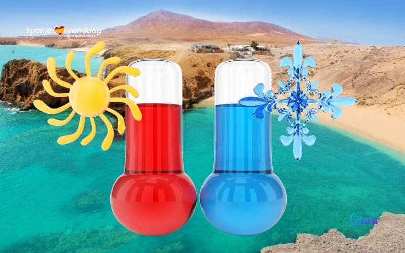 Geen winter op de Canarische Eilanden dit jaar maar koud en sneeuw in de rest van Spanje