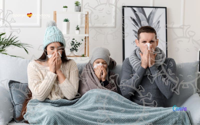 Het griepvirus grijpt steeds meer om zich heen in Spanje