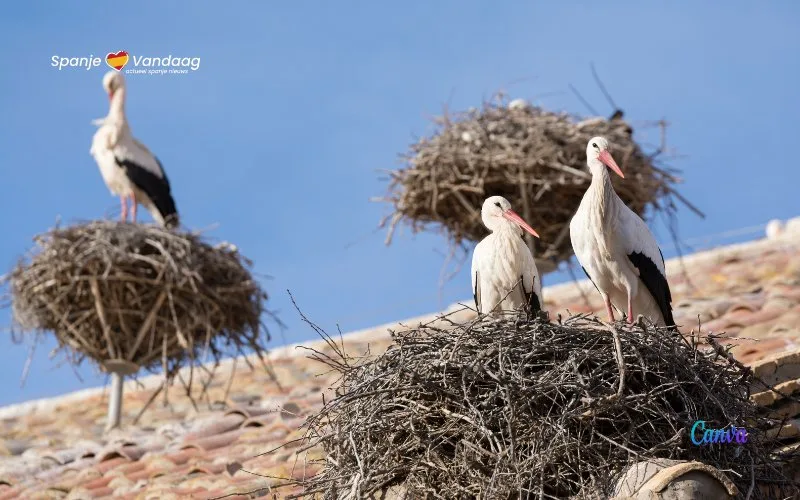 Oudere ooievaars kiezen voor Spanje in plaats van Afrika