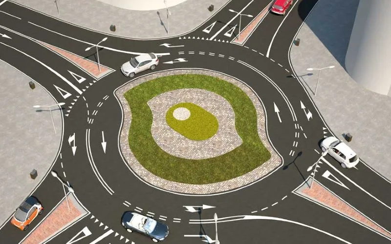 Spaanse verkeersdienst legt de Spaanse turbo rotonde uit