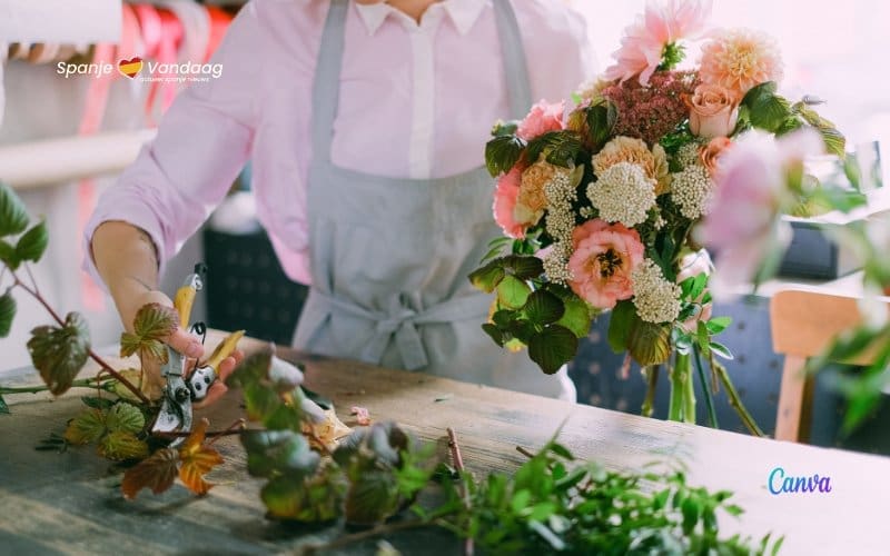 Spanje in top 20 van wereldlanden die bloemboeketten exporteren