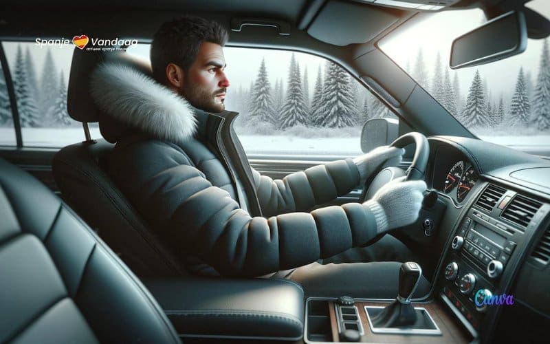 Autorijden met een dikke jas kan een boete opleveren in Spanje