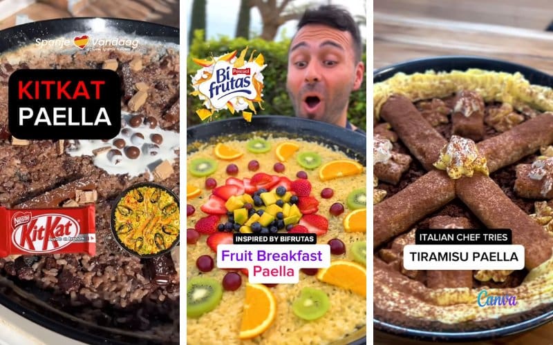 Grappige en bizarre paella creaties zijn een succes op social media