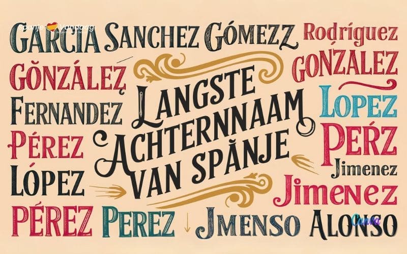 De langste achternaam van Spanje heeft 24 letters en komt uit het buitenland