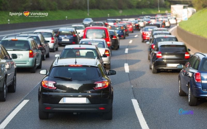 In welke Spaanse stad staan de meeste files?