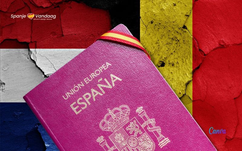 Aantal Nederlanders en Belgen die de Spaanse nationaliteit hebben verworven in 2023