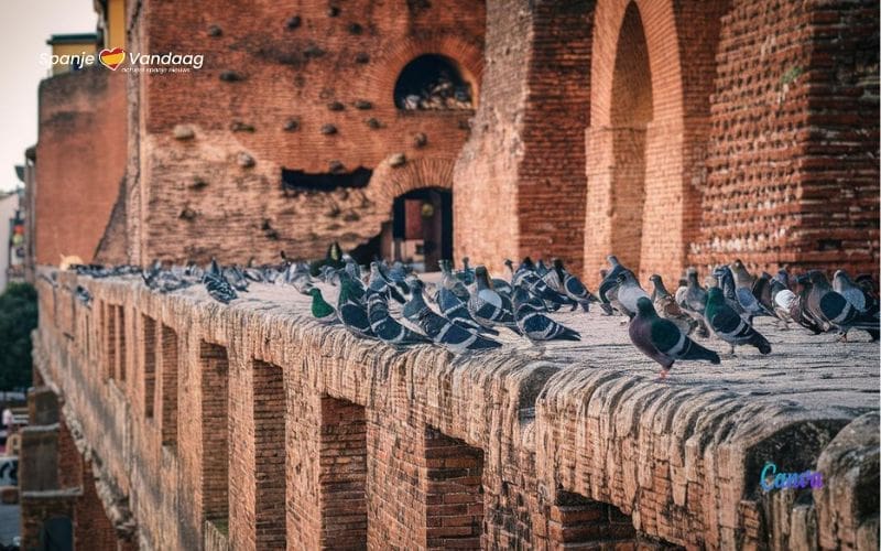 Duiven bedreigen Romeinse monumenten in Tarragona