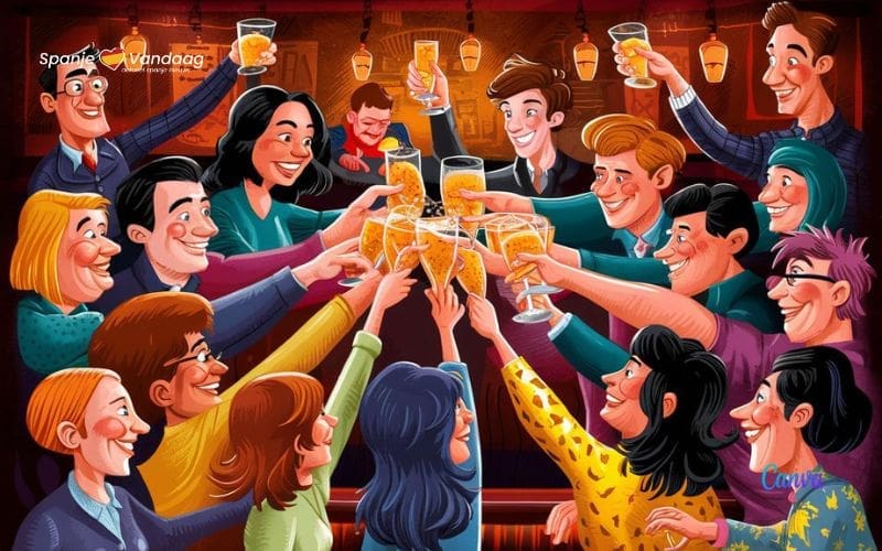 De betekenis en oorsprong van de toost “Arriba, abajo, al centro, y adentro” in Spanje