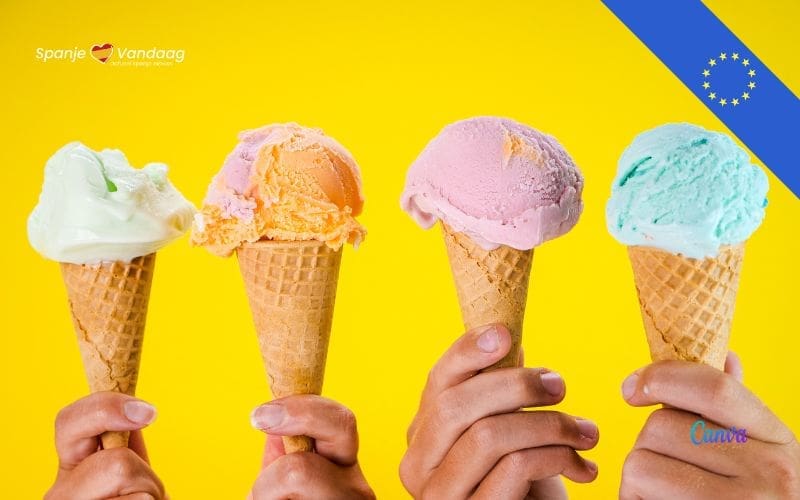 Spanje’s plaats op de Europese lijst van ijsproductie, import en export