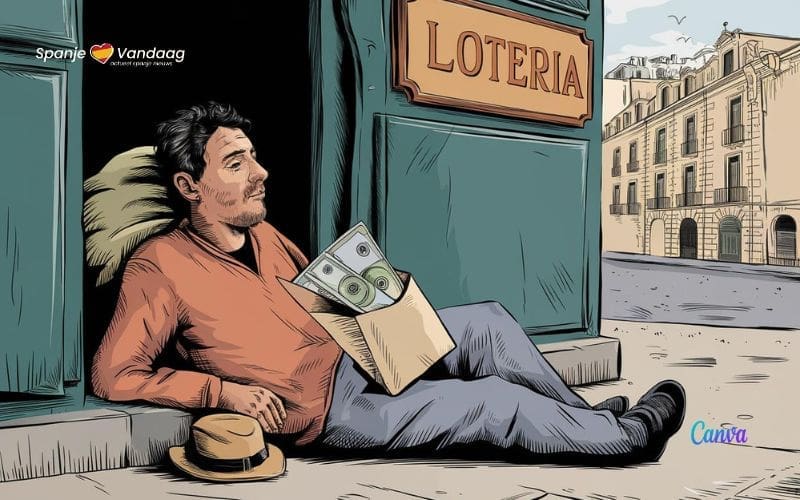 Dakloze man krijgt duizenden euro’s bij loterijkantoor in Málaga