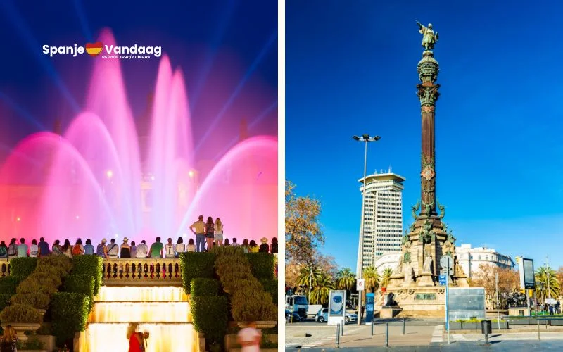 Belangrijke renovaties voor de magische fontein en Columbus beeld in Barcelona