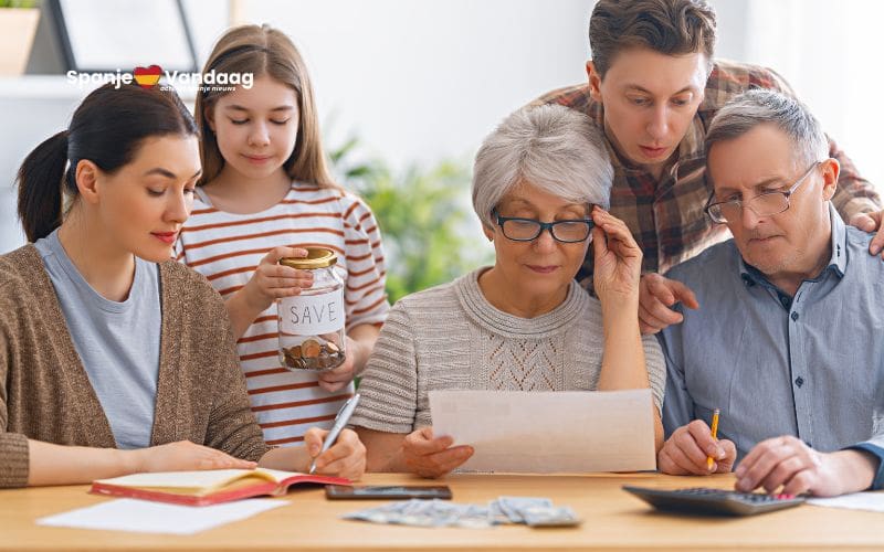 Meer dan de helft van 55-plussers biedt financiële steun aan familie in Spanje