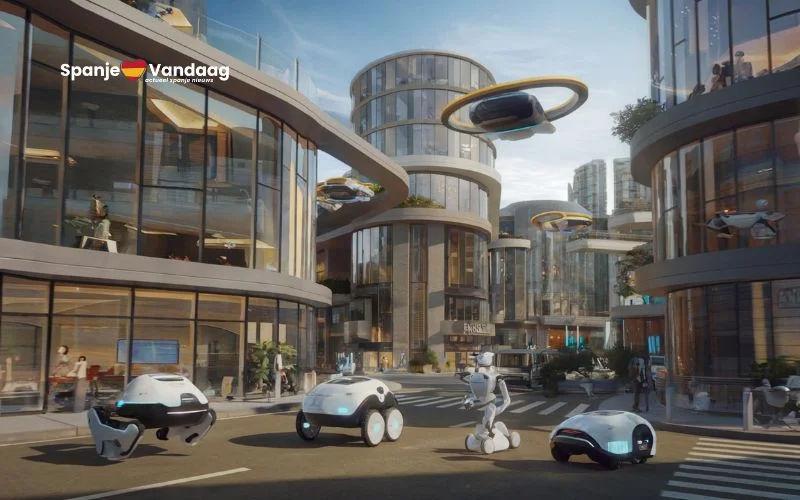 Spanjaarden zien Madrid in 2050 met microwoningen, robots en vliegende taxi’s