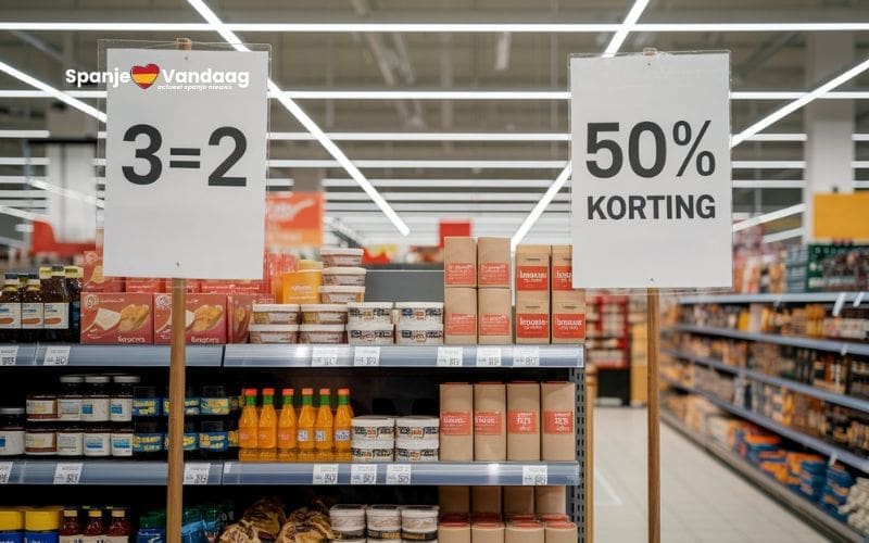 Welke supermarktactie is beter in Spanje: 3 voor de prijs van 2 of de tweede voor 50% korting?