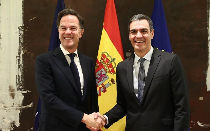 Secretaris-generaal van de NAVO Mark Rutte op bezoek bij Spaanse premier