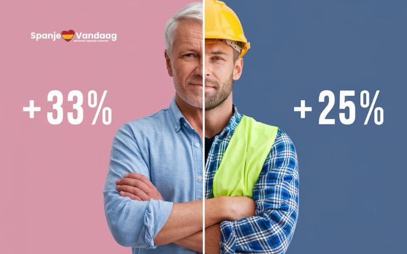 Gemiddelde pensioenuitkering in Spanje met 33 procent gestegen sinds 2018