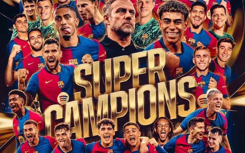 FC Barcelona verslaat Real Madrid met 5-2 en wint Supercopa de España 2025