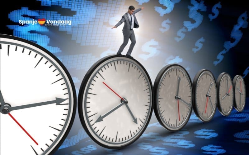 Spanje hoort niet bij de landen waar het meest gewerkt wordt