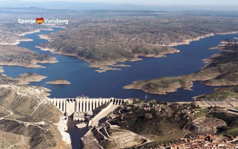 Spectaculaire stijging waterpeil in het Alcántara-stuwmeer wat goed is voor Spanje én Portugal