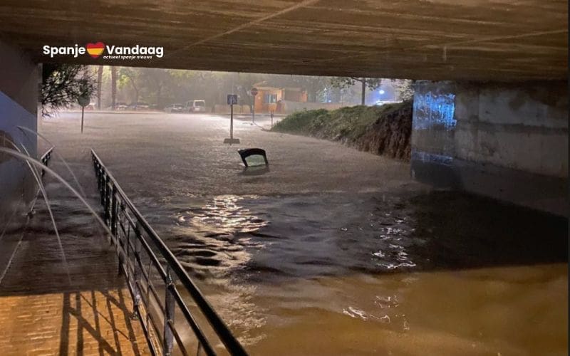 Hevige regenval veroorzaakt overlast in Torremolinos en omgeving