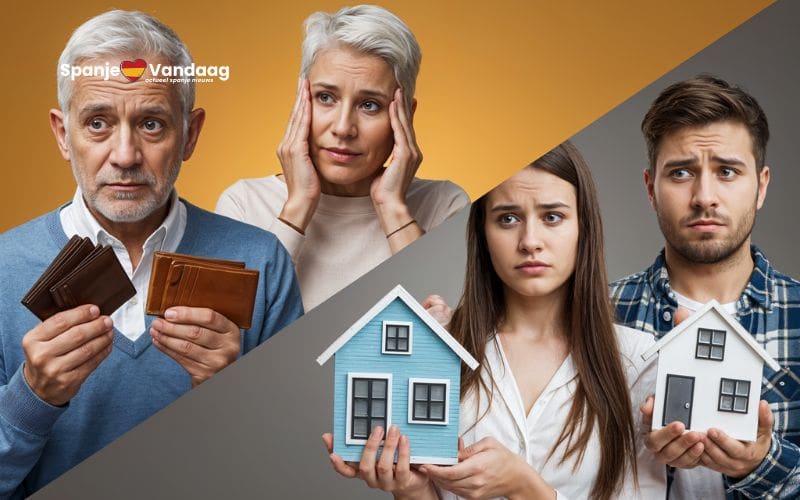 Financiële tekorten grootste zorg voor Spaanse ouderen terwijl dat bij jongeren de woningprijzen zijn