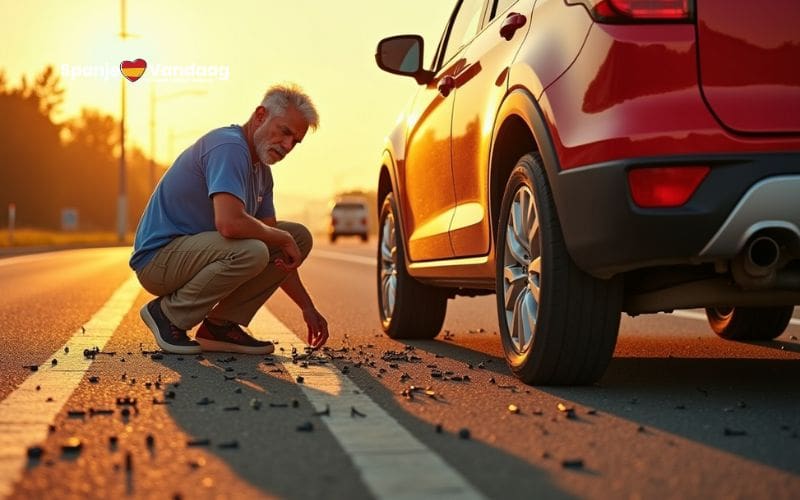 Het mysterie van de Spaanse ‘lekke band-weg’ met zeven kilo aan spijkers op het wegdek