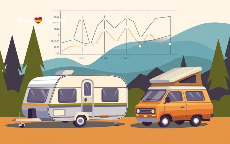 Verkoopcijfers van kampeerauto’s en caravans in Nederland, België en Spanje in 2024