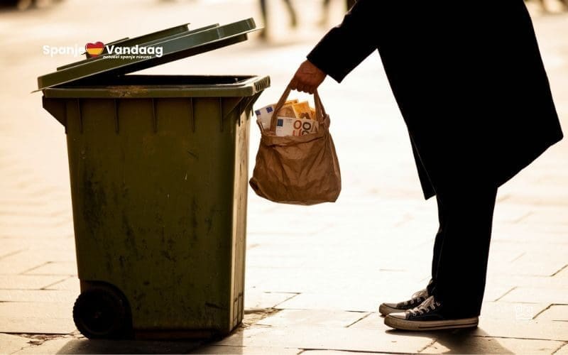 Man vindt 18.000 euro in container en bezorgt het terug aan bareigenaar in Madrid