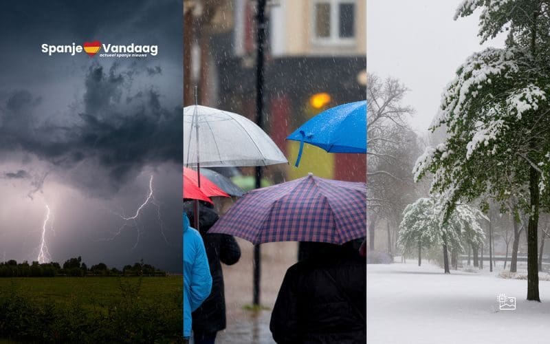 Weeralarmen vanwege zware regenval en aanhoudend noodweer in de Valencia regio en andere regio’s
