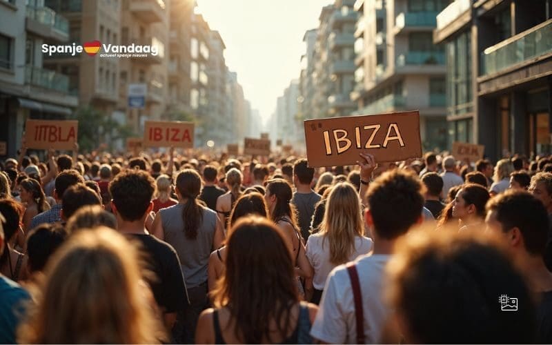 Bewoners van Ibiza protesteren tegen hoge huurprijzen