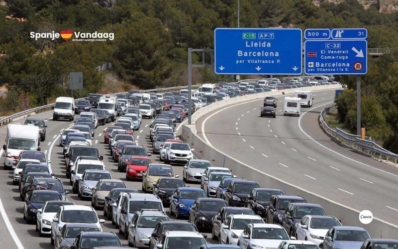 Toename files op de AP-7 snelweg in Catalonië met meer dan 10 uur vertraging per dag in 2024