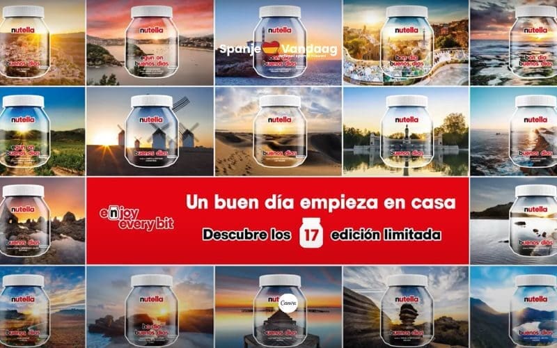 Nutella plaatst 17 betoverende zonsopgangen op iconische locaties in Spanje op potten